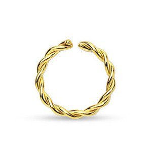 Šperky4U Piercing do nosu - kruh zlacený - N0007-1008