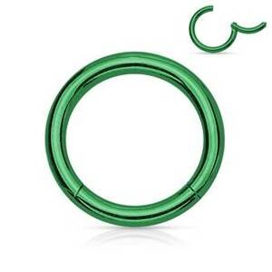 Šperky4U Piercing segment kruh - zelený - K01039G-1610