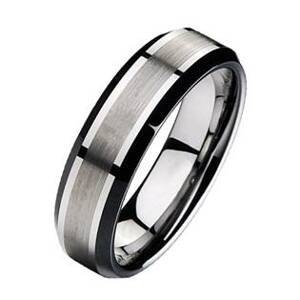 NUBIS® Wolframový prsten, šíře 7 mm - velikost 69 - NWF1014-7-69
