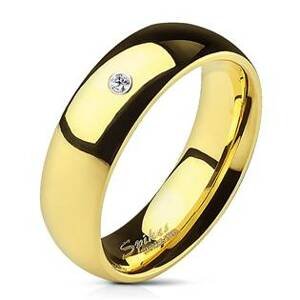 Šperky4U OPR1495 Dámský snubní prsten se zirkonem, šíře 6 mm - velikost 52 - OPR1495-6-Zr-52