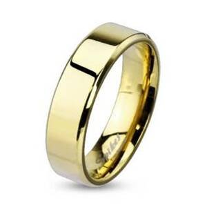 Šperky4U Zlacený ocelový prsten, šíře 6 mm - velikost 60 - OPR0007-6-60