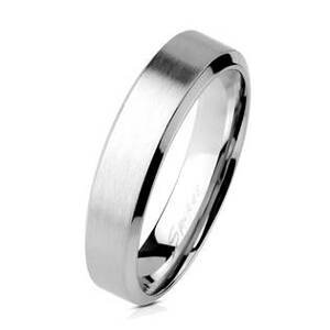 Spikes USA Ocelový prsten matný, šíře 4 mm - velikost 62 - OPR1393-4-62