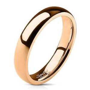 Šperky4U Zlacený ocelový prsten, šíře 4 mm - velikost 62 - OPR0016-4-62