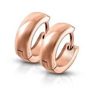 Šperky4U Zlacené ocelové náušnice - kroužky - OPN1088-RD