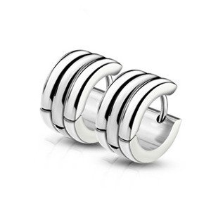 Šperky4U Ocelové náušnice - kroužky - OPN1041-ST
