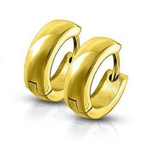 Šperky4U Zlacené ocelové náušnice - kroužky - OPN1088-GD