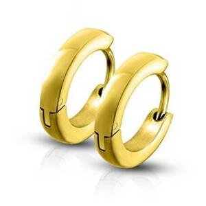 Šperky4U Zlacené ocelové náušnice - kroužky - OPN1086-GD