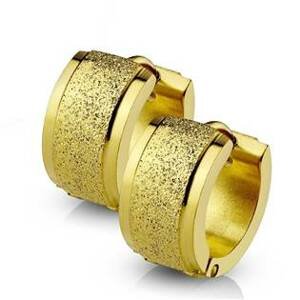 Šperky4U Zlacené ocelové náušnice - kroužky - OPN1215-GD