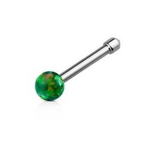 Šperky4U Piercing do nosu, kulička zelený opál - N0022-G