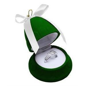 Šperky4U Vánoční dárková krabička na prsten - zvonek zelený - KR0024-GR