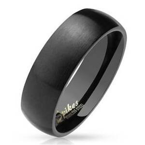 Šperky4U Černý matný ocelový prsten, šíře 6 mm - velikost 54 - OPR0027-6-54