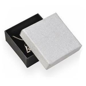Šperky4U Krabička na soupravu šperků, stříbrná/černá - KR0043-ST