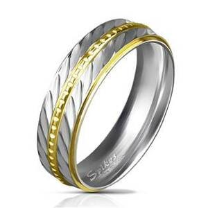 Šperky4U Ocelový prsten šíře 6 mm - velikost 68 - OPR0030-6-68