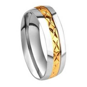 Šperky4U Dámský ocelový prsten, šíře 6 mm - velikost 50 - OPR0034-D-50