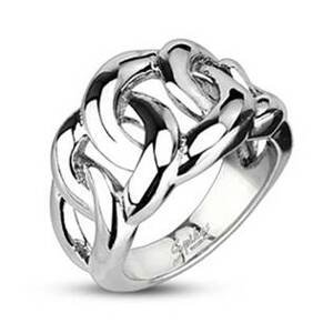 Šperky4U Pánský splétaný ocelový prsten - velikost 65 - OPR1669-65