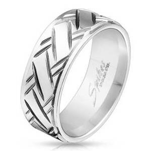 Šperky4U Pánský ocelový prsten - velikost 65 - OPR1540-65