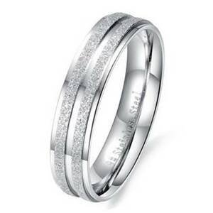 Šperky4U OPR0050 Pánský ocelový prsten, šíře 5 mm - velikost 62 - OPR0050-P-62