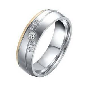 Šperky4U Ocelový prsten se zirkony - velikost 52 - OPR0042-Zr-52
