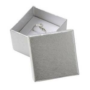 Šperky4U Dárková krabička na prsten nebo náušnice - stříbrná - KR0158-ST