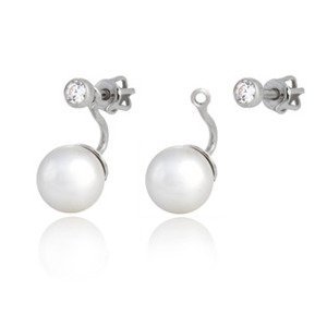 Šperky4U Stříbrné šroubovací zanáušnice s perličkami - ZB23473