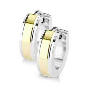 Šperky4U Ocelové náušnice - kroužky zlacené - OPN1209-GD