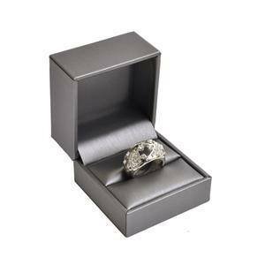 Šperky4U Dárková krabička na prsten, kovově šedá - KR0169-GR