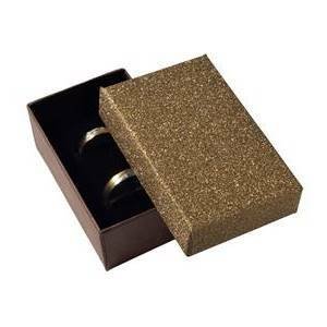 Šperky4U Dárková krabička na snubní prsteny, stříbřitě hnědá - KR0069-BR