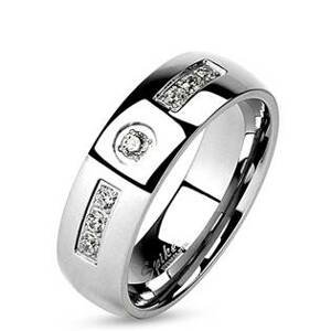 Šperky4U Dámský ocelový prsten - velikost 55 - OPR0094-6-55