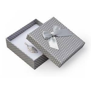 Šperky4U Krabička na soupravu šperků šedá, bílé puntíky - KR0185-GR