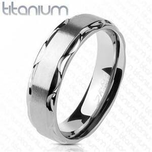 Spikes USA TT1045 Dámský snubní prsten titan - velikost 55 - TT1045-6-55