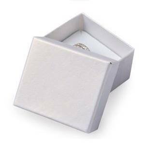 Šperky4U Malá dárková krabička na prsten bílá - KR0188-WH