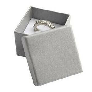 Šperky4U Malá dárková krabička na prsten šedá - KR0188-ST