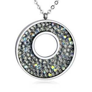 NUBIS® Ocelový náhrdelník s krystaly Crystals from Swarovski® CRYSTAL AB - LV5001-AB