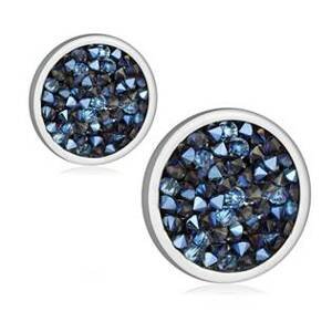 NUBIS® Ocelové náušnice s krystaly Crystals from Swarovski®, BERMUDA BLUE - LV6002-BB