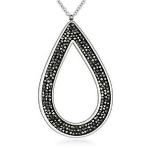 NUBIS® Ocelový náhrdelník s krystaly Crystals from Swarovski®, GREY METALISEÉ - LV5003-GME