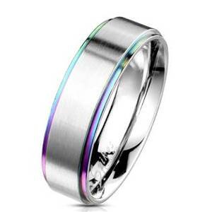 Šperky4U OPR0101 Dámský snubní ocelový prsten - velikost 49 - OPR0101-6-49