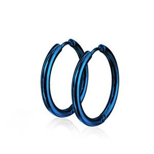 Šperky4U Modré ocelové náušnice - kruhy 17 mm - OPN1119B-17