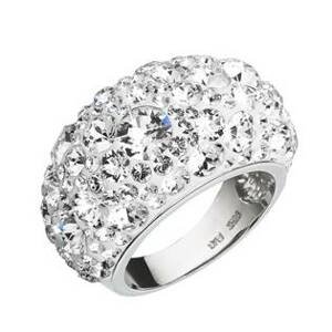 EVOLUTION GROUP CZ Stříbrný prsten s krystaly Crystals from Swarovski®, Crystal - velikost 54 - 35028.1