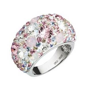 EVOLUTION GROUP CZ Stříbrný prsten s krystaly Crystals from Swarovski® Magic Rose - velikost 54 - 35028.3