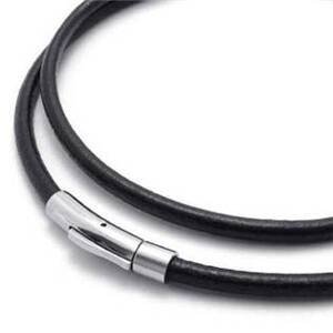 Šperky4U Kožený náhrdelník - ocelový uzávěr, tl. 4 mm - LR0002-040-40