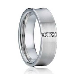 7AE AN1006 Dámský snubní prsten se zirkony - velikost 51 - AN1006-D-51