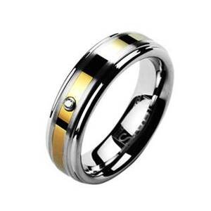 NUBIS® NWF1024 Dámský snubní prsten se zirkonem - velikost 49 - NWF1024-Zr-49