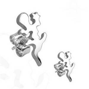 Šperky4U Ocelové náušnice - ještěrka - OPN1261