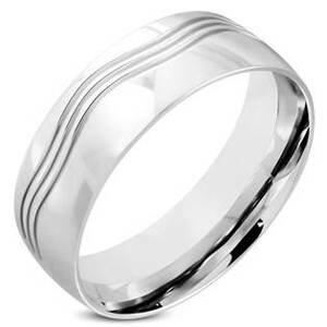 Šperky4U OPR0023 Dámský snubní prsten, šíře 8 mm - velikost 52 - OPR0023-52
