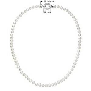 EVOLUTION GROUP CZ Perlový náhrdelník z pravých říčních perel bílý  - 22001.1