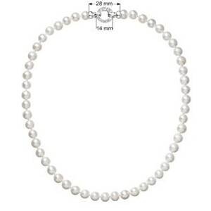 EVOLUTION GROUP CZ Perlový náhrdelník z pravých říčních perel bílý  - 22003.1