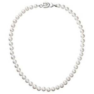 EVOLUTION GROUP CZ Perlový náhrdelník z pravých říčních perel bílý  - 22007.1
