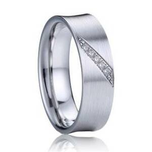 7AE AN1032 Dámský snubní prsten se zirkony stříbro AG 925/1000 - velikost 51 - AN1032-D-51