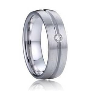 Šperky4U AN1033 Dámský snubní prsten s diamantem stříbro, AG 925/1000 - velikost 53 - AN1033-D-53