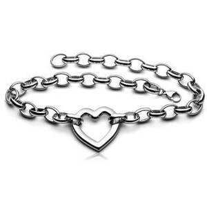 Šperky4U Ocelový náhrdelník se srdíčkem - OPD0010